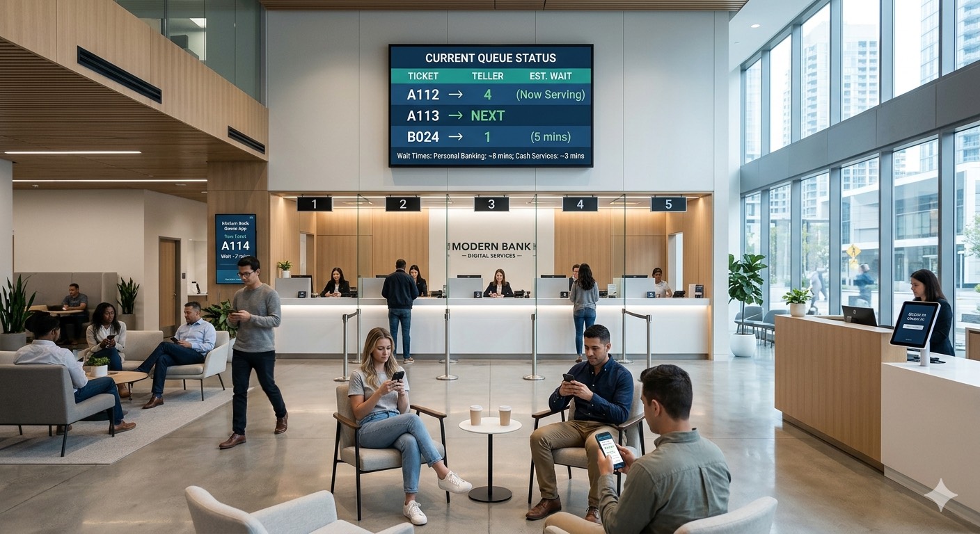 Bank Queue Management: How to Reduce Wait Times, Improve Customer Experience, and Increase Branch Efficiency Bank Queue Management: How to Reduce Wait Times, Improve Customer Experience, and Increase Branch Efficiency